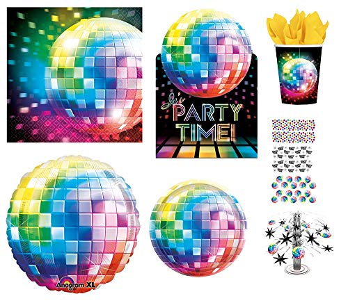 amscan - Set de espirales para decoración de Discoteca (12 Unidades, de Las cuales 6 Incluyen aplicación Adicional)