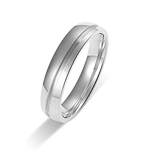 Amtier Anillos Pareja Anillos de Acero Inoxidable para Pareja Anillos de Boda Grabado Anillo para Hombre,Mujer 25mm con Caja de Regalo