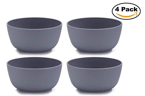 AMTNATURE Set de 4 Piezas Cuencos de bambú con Capacidad de 500 ml. APTO MICROONDAS y APTO LAVAVAJILLAS. Vajilla de bambú para Aperitivos Desayuno Fruta Cereales y Cumpleaños