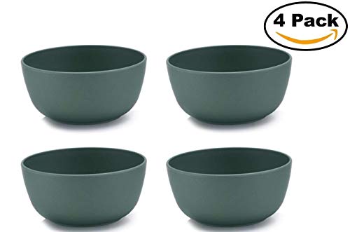 AMTNATURE Set de 4 Piezas Cuencos de bambú con Capacidad de 500 ml. APTO MICROONDAS y APTO LAVAVAJILLAS. Vajilla de bambú para Aperitivos Desayuno Fruta Cereales y Cumpleaños