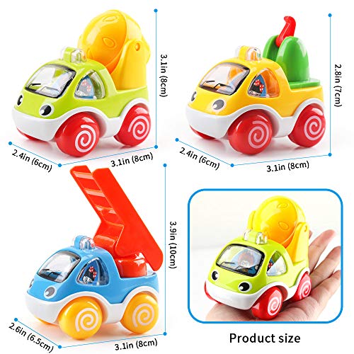 Amy & Benton Juguete Coches,Vehículos Camiones De Juguete, 6PCS Tire hacia Atrás el Coche de Juguetes para Niños Niñas