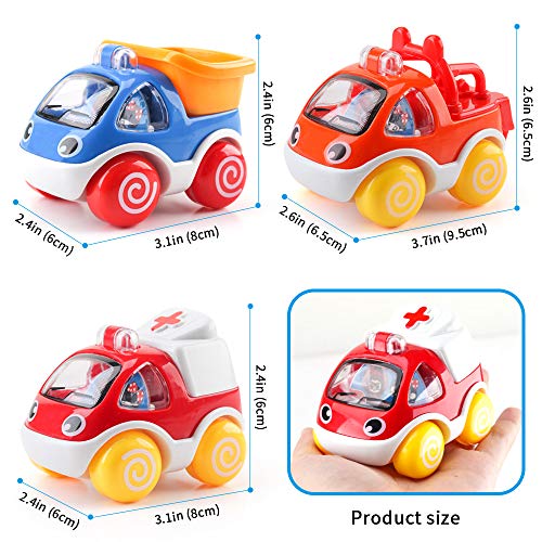 Amy & Benton Juguete Coches,Vehículos Camiones De Juguete, 6PCS Tire hacia Atrás el Coche de Juguetes para Niños Niñas