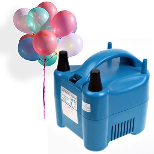 Amzdeal Inflador de globos electrico 680W para inflar globos hinchador electrico bomba para fiestas Alta potencia Color azul [Clase de eficiencia energética A++]