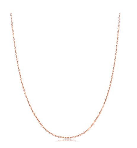 AnazoZ 18K Oro Rosa Colgante Mujer Oro Rosa Colgante Mujer Cadena de Trigo