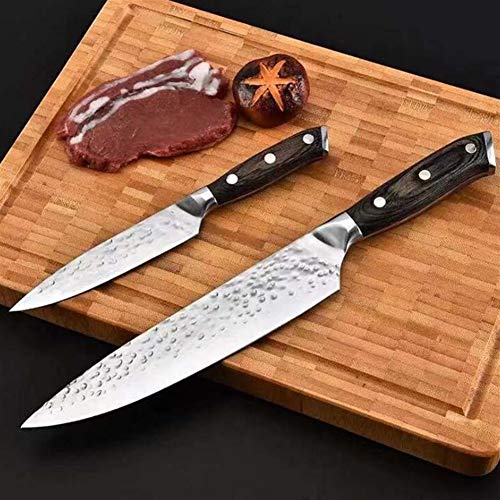 Ancient vine green Cuchillo de Cocina Chef Gife Caja 7Cr17 Acero Inoxidable Cuchillos japoneses de Carnicero máquina de Cortar Utilidad Conjunto de Fruta Herramienta Cuchillo Durable (Color : 2PCS)