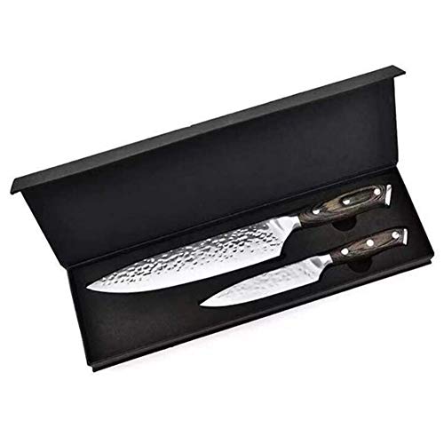 Ancient vine green Cuchillo de Cocina Chef Gife Caja 7Cr17 Acero Inoxidable Cuchillos japoneses de Carnicero máquina de Cortar Utilidad Conjunto de Fruta Herramienta Cuchillo Durable (Color : 2PCS)