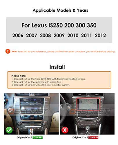 Android 10 GPS Radio estéreo Bluetooth WiFi Pantalla táctil de 10.1 Pulgadas Bluetooth para Lexus IS250 200300350 Año 2006-2012