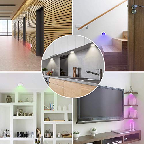 AndThere Luces LED Nocturna de Armario Inalámbrica Luces LED de Noche con Control Remoto Lámpara LED de Cocina para Debajo del Gabinete Habitación Pasillos Escaleras Vitrina Cocina Garaje