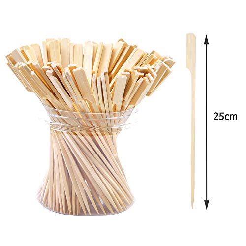 Aneco - 100 pinchos de bambú para barbacoa (25 cm)