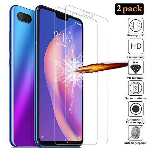 ANEWSIR [2 Pack Protector de Pantalla para Xiaomi Mi 8 Lite, Cristal Templado Xiaomi Mi 8 Lite,Vidrio Templado Protector Xiaomi Mi 8 Lite [9H Dureza] [Ultra-Transparente] [Resistente a Arañazos]