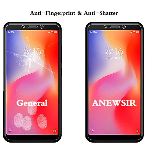 ANEWSIR [2 Pack Protector de Pantalla para Xiaomi Redmi 6 / Xiaomi Redmi 6A, Cristal Templado, Vidrio Templado película Protectora [Ultra-Transparente] [Resistente a Arañazos].