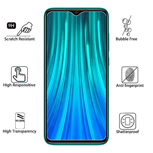 ANEWSIR [3 Pack Protector de Pantalla para Xiaomi Redmi Note 8 Pro, Redmi Note 8 Pro Cristal Templado Vidrio Templado [9H Dureza] [Alta Definicion]