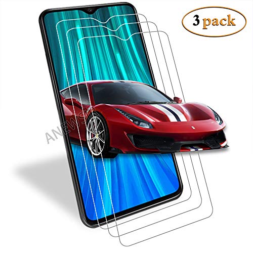 ANEWSIR [3 Pack Protector de Pantalla para Xiaomi Redmi Note 8 Pro, Redmi Note 8 Pro Cristal Templado Vidrio Templado [9H Dureza] [Alta Definicion]