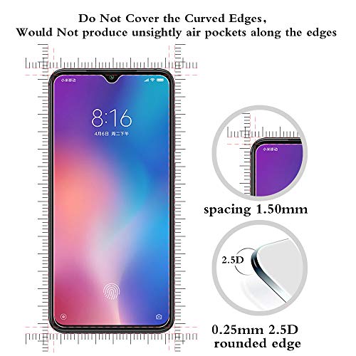 ANEWSIR Protector de Pantalla para Xiaomi Mi 9, Xiaomi Mi 9 Cristal Templado, [3 Pack] [9H Dureza] [Ultra-transparente] [Sin Burbujas] [Resistente a Arañazos] Vidrio Templado Screen Protector Xiaomi 9