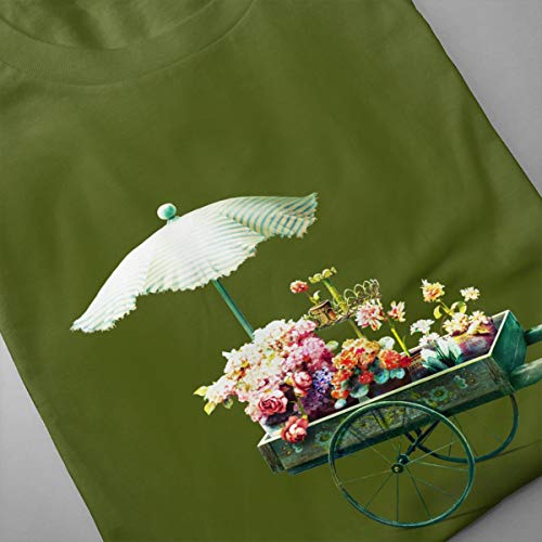 angwenkuanku Camisa Flower Garden Floristry Parasol Flowers Abba Camiseta Casual de algodón para Hombre