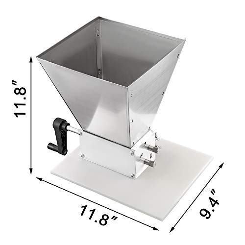 Anhon Molino de Grano de 3 Rodillos 5 kg Manual de Gran Capacidad Trituradora Molino de Granos de Acero Inoxidable