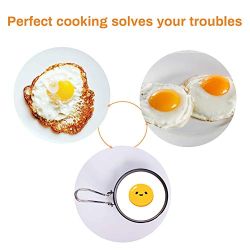 Anillo de Huevo, Egg Rings, Anillos de huevo antiadherentes, 4 pcs Inoxidable Tortilla de Cocina de Molde Antiadherente Molde de Huevo Frito Herramienta de cocción para Muffins de Huevo/panqueques