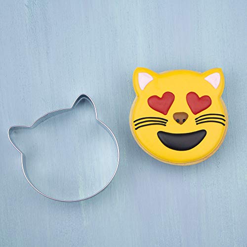 Ann Clark Cookie Cutters Cortador de galletas cara de gato - 9,5 cm - Acero fabricado en EE. UU.