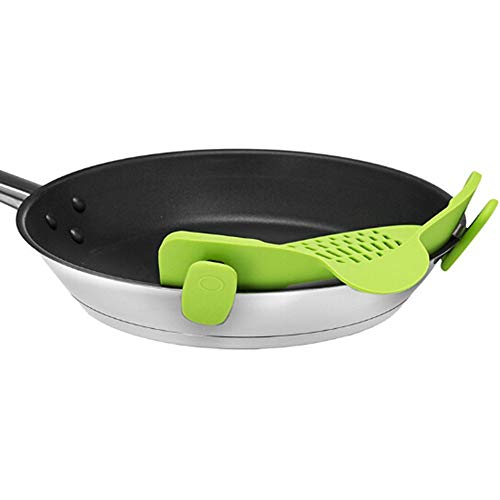 ANNIUP - Colador Ajustable de Silicona para Cocina, con Clip, para Olla/sartén/Cuenco, colador de Alimentos, Frutas, Verduras, Embudo para Lavar Aceite Caliente o frío, Agua de Sopa al Azar