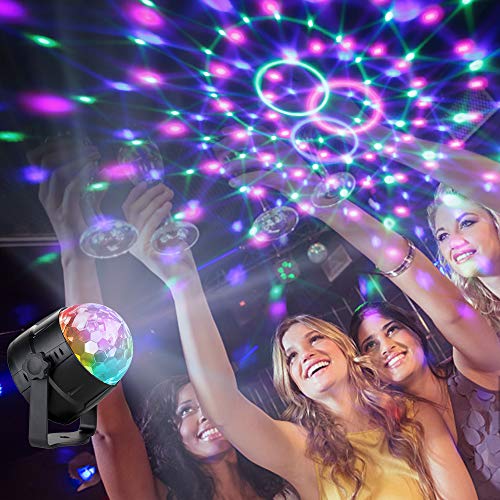 Anpro 15 Colores Luces Discoteca Giratoria,Bola LED de Discoteca,Disco Luz USB, Controlada por Control Remoto,Lámpara Decorada para Fiesta,Bar,Boda,Navidad,Coche,Festival, Cumpleaños