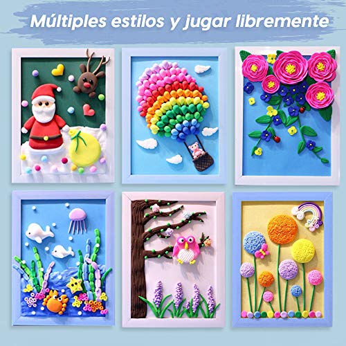 Anpro 28 Colores Air Dry Clay, Kit de Arcilla Seca al Aire,Masa de Modelado Creativo con Varias Decoraciones y Herramientas de Artesanía, Regalos para Niños, Conjunto de Arte para Niños