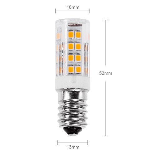 Anpro 8pcs E14 5W Tornillo blanco cálido LED Lámparas, 360 ° Ángulo de haz, no regulable, 360lm