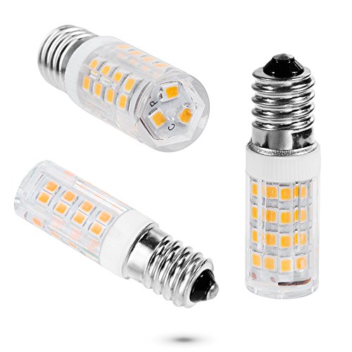 Anpro 8pcs E14 5W Tornillo blanco cálido LED Lámparas, 360 ° Ángulo de haz, no regulable, 360lm