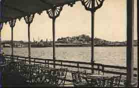 Antigua Postal - Old Postcard : 27. CARTAGENA: BALNEARIO DE S.BERNARDO (antes chalet) TERRAZA DEL CAFÉ