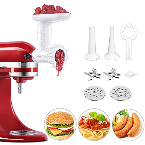 Antree - Molinillo de alimentos y salchichas para mezclador de soporte KitchenAid