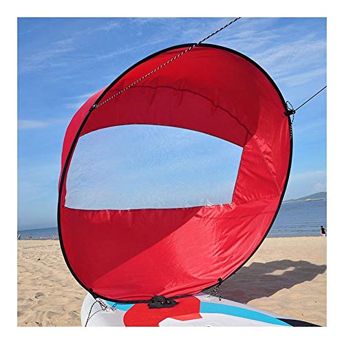 anxia Kayak Hinchable 2 plazas 42" / 108cm Kayak Barco de remos Ligero Plegable del Viento Vela Canoa Sup Paddle Board con la Ventana Clara Deriva Navegación Accesorios (Color : Red)