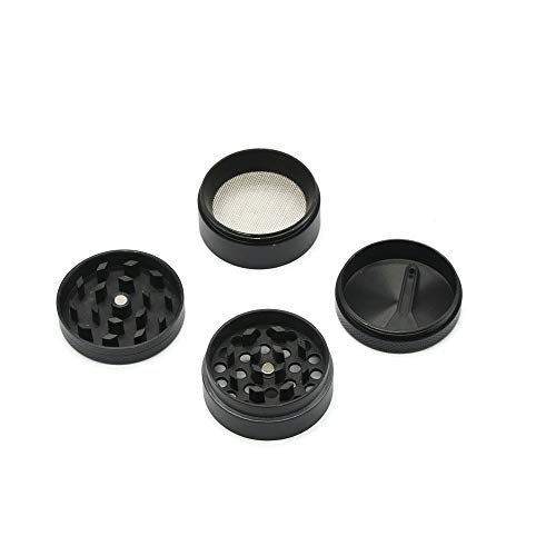 Anyasen Grinder Especias 2 set 8 Piezas Grinder Metálico Máquina Trituradora grinder metalico con colector de Polen para Hierbas Tabaco Especias Grinder (negro y deslumbrante color)