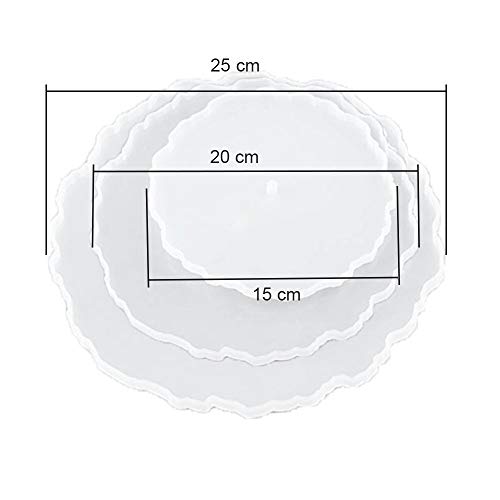 Anyasen Moldes de Resina para Torre de Postre Moldes Silicona Manualidades Molde Silicona Resina Kit Molde de Silicona Epoxi para Hacer Manualidades, con Soporte, para Pastel Frutas