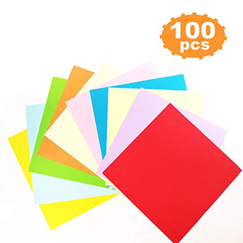 Anyasen origami papel 150 hojas de doble cara de papel papel origami arcoiris papel para papiroflexia para Papel de Origami Set para niños y adultos (2 tamaños 10 colores)