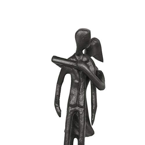 Aoneky Estatua de Pareja de Metal - Figura Decorativa de Parejas Novios Escultura de Hierro, Regalo para San Vanlentín Aniversario de Bodas Navidad, Decoración Romántica Moderna del Hogar Casa Oficina