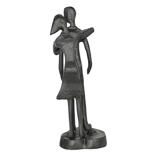 Aoneky Estatua de Pareja de Metal - Figura Decorativa de Parejas Novios Escultura de Hierro, Regalo para San Vanlentín Aniversario de Bodas Navidad, Decoración Romántica Moderna del Hogar Casa Oficina