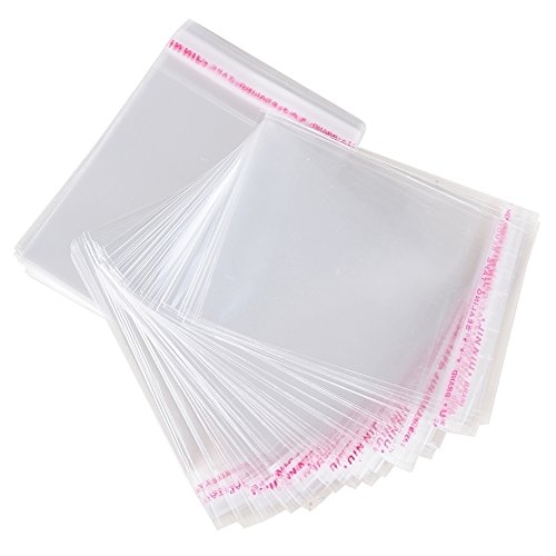 AONER 200pcs(10*15cm) Bolsas de Celofán Transparente Plastico Pequeñas OPP con Cierre Autocierre Banda Autodhesiva para Caramelo Bombones Regalos de Boda (10cm*15cm)