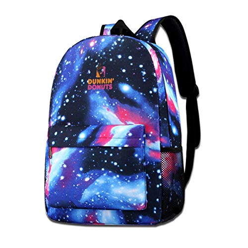 AOOEDM Mochila Escolar, Dunkin Donuts Mochila Escolar Galaxy Starry Sky Mochila Escolar Niños Niños Niñas Mochila