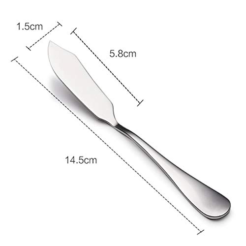 AOOSY Cuchillo para mantequilla de 6 piezas, Cuchillo para queso, Esparcidores de queso, 5.91 pulgadas Cuchillos de cocina mini de acero inoxidable para pan tostado Sandwich Desayuno (plata)