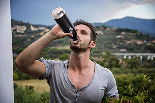 AORIN de Doble Pared con Aislamiento de Botella de Agua de Acero Inoxidable. Proceso de Recubrimiento en Polvo, no es fácil de desprenderse, Resistencia al Rayado, fácil de Limpiar.