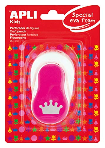 APLI Kids 13300-Perforadora papel y goma EVA corona 25,4 mm