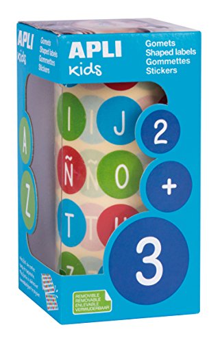 APLI Kids 15126 - Rollo gomets abecedario mayúsculas Ø 20 mm