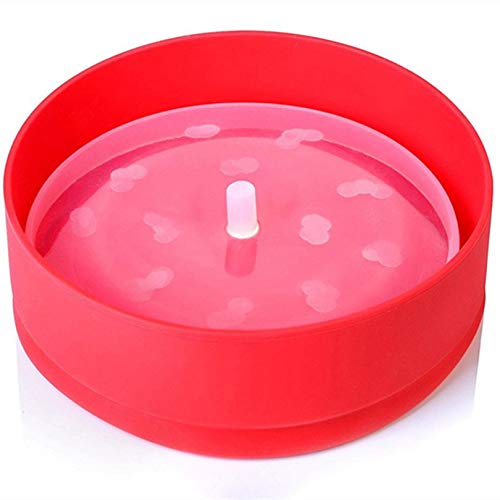 Appearanice Tazón de Palomitas de maíz de Silicona Cubo de Palomitas de maíz doblado Horno de microondas Cubo de Silicona Cubierto Grande Resistente a Altas temperaturas Creativo Rojo