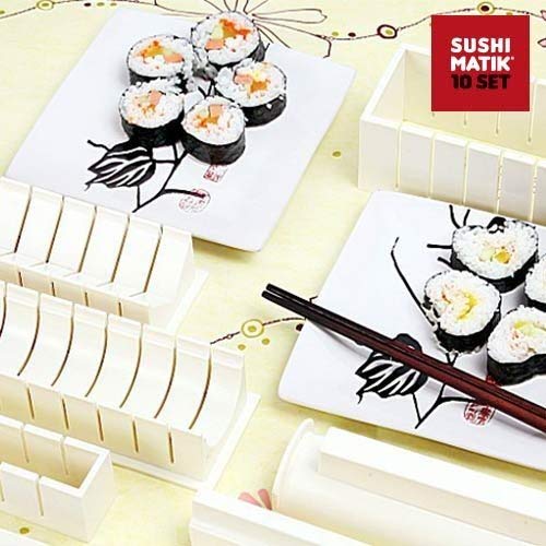 Appetitissime Matik Moldes para Sushi, Blanco, 21x15.1x8.4 cm, 8 Unidades