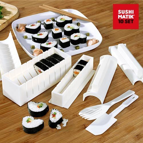 Appetitissime Matik Moldes para Sushi, Blanco, 21x15.1x8.4 cm, 8 Unidades