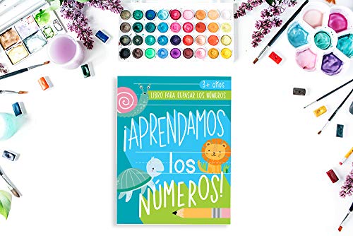 Aprendamos los números: Libro para repasar los números: 3+ años: Cuaderno de actividades para practicar los trazos de los números con temática de ... (de 3 a 5 años, matemáticas y escritura)