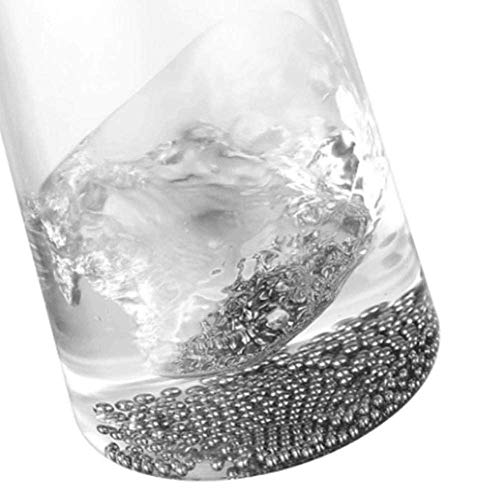 Aquabook - Perlas de limpieza de acero inoxidable (1000 bolas de limpieza para garrafas, decantadores, jarrones, botellas, vidrio o termos), acero inoxidable, plata, Dose á 1000 Stück