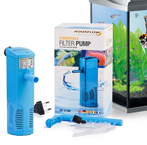 Aquaflow Technology® AIF-013M - Acuario interior filtro de agua dulce o salada acuario tanques de hasta 70 litros