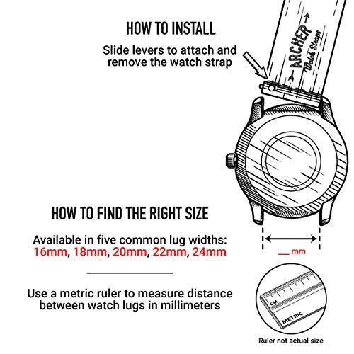 Archer Watch Straps | Repuesto de Correa Reloj de Silicona para Hombre y Mujer, Caucho Fácil de Abrochar para Relojes y Smartwatch | Verde Té, 20mm