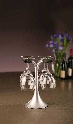 Architec AirDry - Estante de secado para copas de vino, diseño sin punta para 4 vasos
