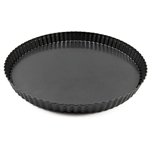 Archum Clasico 30cm Moldes Para Quiche o Tartas de con Fondo Extraíble Envase Antiadherente Grande para Quiche | Incluye una Espátula de Silicona a Juego